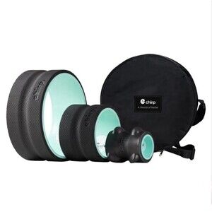 Chirp Wheel+ 3-Pack Back & Neck Stretching Wheels Set W/ Travel Carrying Case